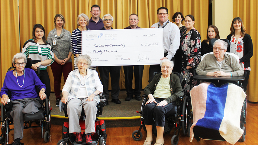 Some residents and volunteers of the Eliot Community Seniors Home